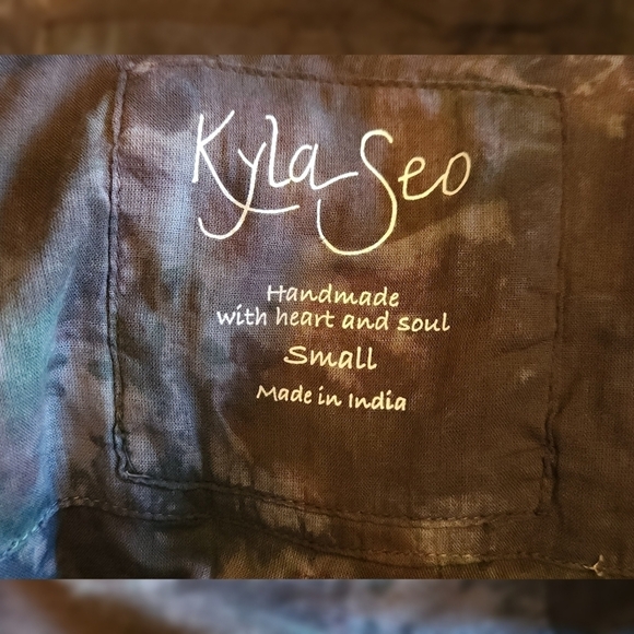 Kyla Seo Tie Dye Button Up Top Sz S - Picture 11 of 12